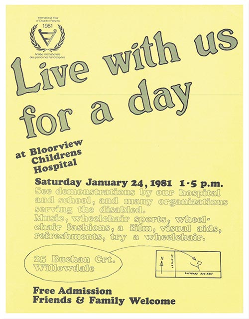 Live with us for a day poster, 1981.